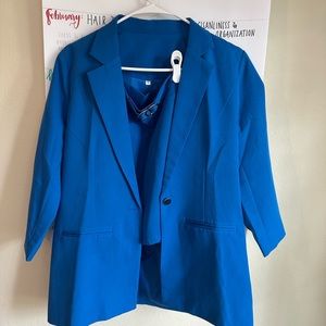 Shein Blue Blazer Set